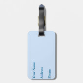 Blue Cute Oerwoud Baby Animals Bagagelabel (Achterkant verticaal)