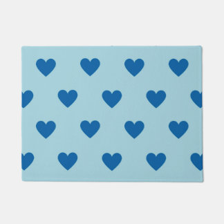 Blue Cute Simple Heart Patroon Deurmat