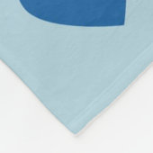 Blue Cute Simple Heart Patroon Fleece Deken (Hoek)
