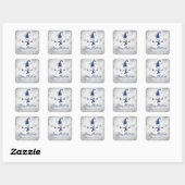 Blue Cute Sneeuwman Kerst sticker (Vel)