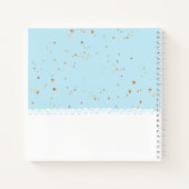 Blue Cute Teddy Bear 1er Anniversaire Livre d'hôte (Dos)