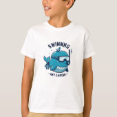 Blue Cute Whale Natation My Cardio T-Shirt pour en (Devant)