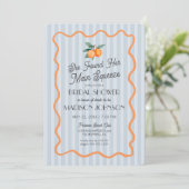 Blue Cutie Pastel Main Squeeze Theme Vrijgezellenf Kaart (Staand voorkant)