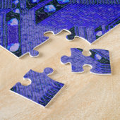 Blue Cyber Circuit Board Tech Electronics Legpuzzel (Zijkant)
