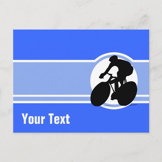 Blue Cycling Briefkaart (Voorkant)