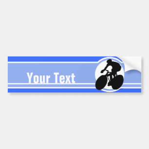 Blue Cycling Bumpersticker
