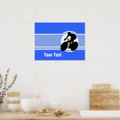 Blue Cycling Poster (Keuken)