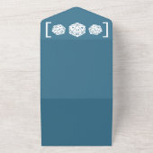 Blue D20 Dice Gamer tout en un mariage Invitation (Dehors)