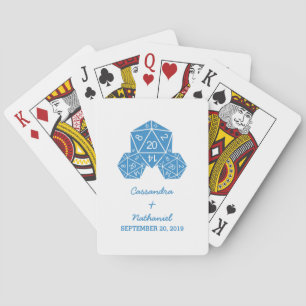 Blue D20 Dice Wedding-speelkaarten Speelkaarten