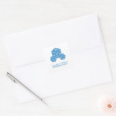 Blue D20 Dice Wedding Stickers (Envelop)