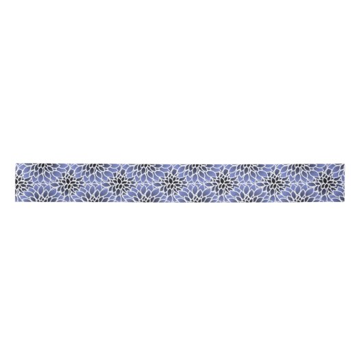 Blue Dahlia Floral Pattern Lint (Voorkant)