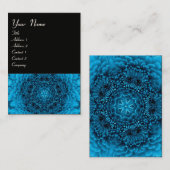 BLUE DAHLIA MONOGRAM, zwart wit Visitekaartje (Voorkant / Achterkant)
