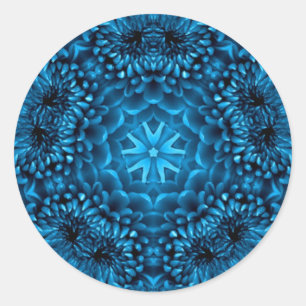 BLUE DAHLIA RONDE STICKER