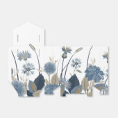 Blue Dahlias Cornflower Bedankdoosjes (Uitgevouwen)