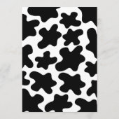 Blue Dairy Cow Bow Baby shower Conseils Cartes (Dos)