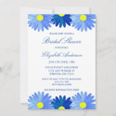 Blue Daisies Floral Bridal Shower Kaart (Voorkant)