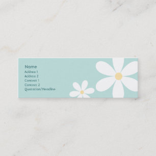 Blue Daisies - Skinny Mini Visitekaartje