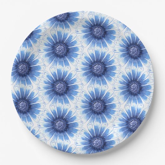 Blue Daisy All Over Print Bord (Voorkant)