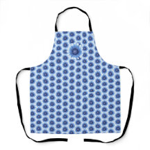 Blue Daisy All-Over Print Schort