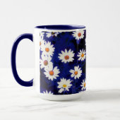 Blue Daisy Art Flower Mok Cup (Links)