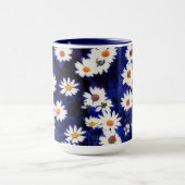 Blue Daisy Art Flower Mok Cup (Midden)