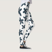 Blue Daisy Bloemen Schattigee Workout Hardlopen Leggings (Rechts)
