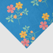 Blue Daisy Bouquet Pattern Tissuepapier (Detail)