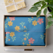 Blue Daisy  Bouquet Pattern Tissuepapier (Geschenk)