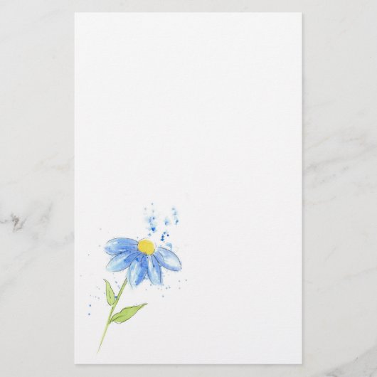 Blue Daisy Briefpapier (Voorkant)