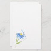 Blue Daisy Briefpapier (Voorkant / Achterkant)