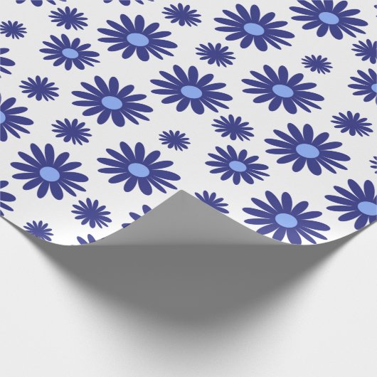 Blue Daisy Cadeaupapier (Hoek)