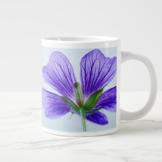 Blue Daisy Cup Jumbo Mok (Rechts)