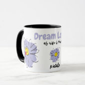 Blue Daisy, Dream Lover, Valentijn Gift Mok (Voorkant links)