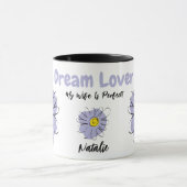 Blue Daisy, Dream Lover, Valentine Gift Mug (Centre)