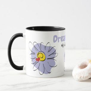 Blue Daisy, Dream Lover, Valentine Gift Mug