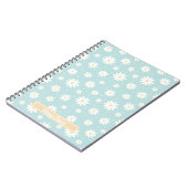 Blue Daisy Floral Custom Notitieboek (Linkerzijde)