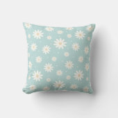 Blue Daisy Floral Kussen (Voorkant)