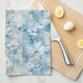 Blue Daisy Floral Patchwork Serviette de cuisine (Quart Plié)