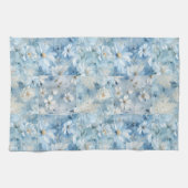 Blue Daisy Floral Patchwork Serviette de cuisine (Horizontal)