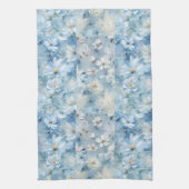 Blue Daisy Floral Patchwork Serviette de cuisine (Vertical)