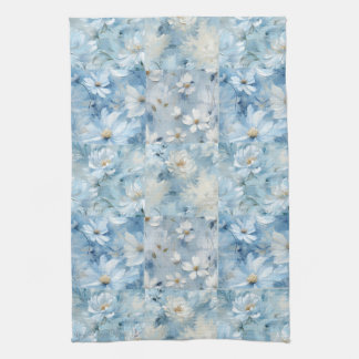 Blue Daisy Floral Patchwork Serviette de cuisine