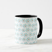 Blue Daisy Floral Pattern Mug (Devant droit)