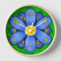 Blue Daisy Flower on Green Beauful