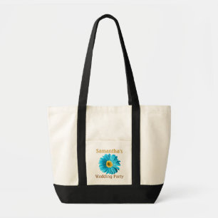 Blue Daisy Flower Tote Bag