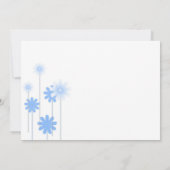 Blue Daisy Formal Enregistrer La Date Carte Postal (Dos)