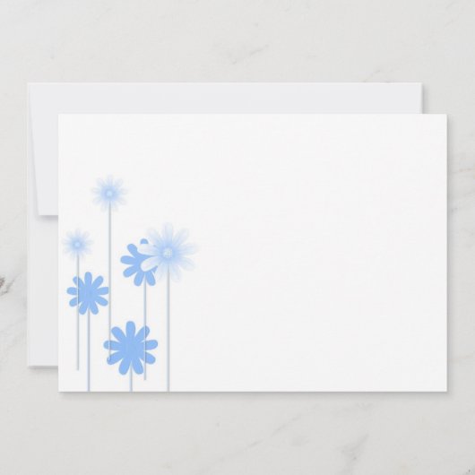 Blue Daisy Formal Enregistrer La Date Carte Postal (Dos)