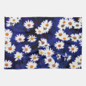 Blue Daisy Garden Art Kitchen Towel Theedoek (Horizontaal)