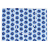 Blue Daisy Gift Bag Groot Cadeauzakje (Achterkant)