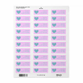 Blue Daisy Heart Etiket (Full Sheet)