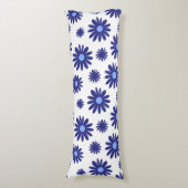 Blue Daisy Lichaamskussen (Voorkant Verticaal)